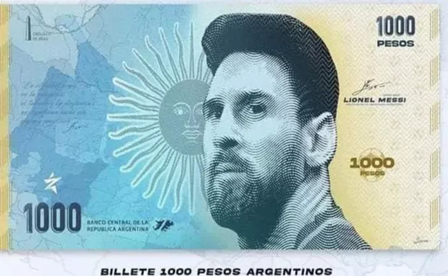 Argentine Central Bank Proposes Putting Messi Photo On 1000 Peso Banknote - Sakshi