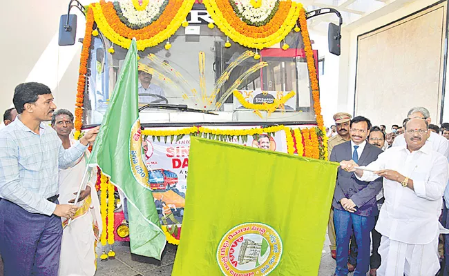 TSRTC Launches Singareni Darshan Bus - Sakshi
