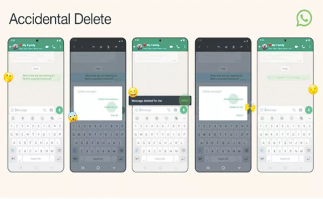 WhatsApp Introduces Accidental Delete Feature Details in Telugu - Sakshi