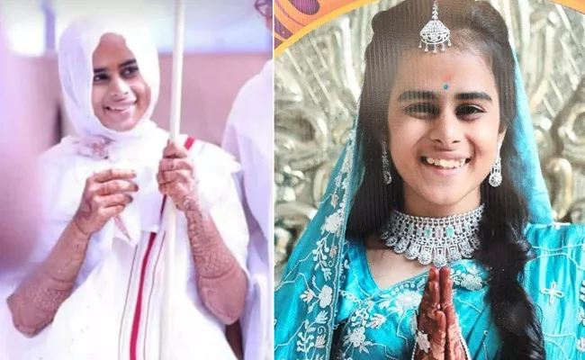 Mumukshu Vidhi kumari who was intiated into Jainism in Hospet - Sakshi