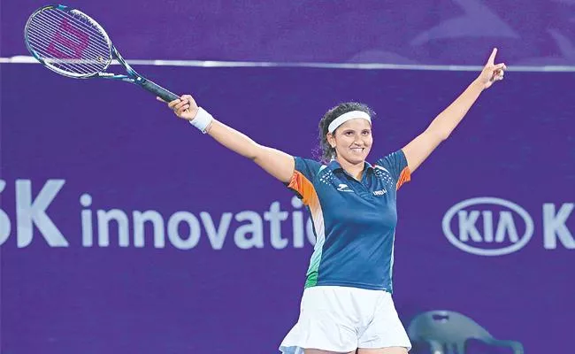 Sania Mirza ends career with first round defeat in Dubai - Sakshi