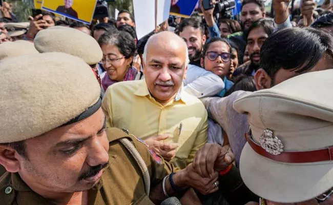 AAP Nationwide Protest Over Sisodia Arrest For CBI - Sakshi