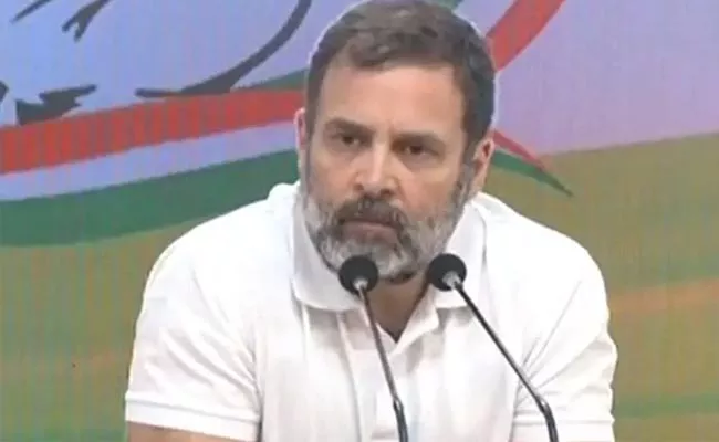 congress leader Rahul Gandhi first Press Conference after Disqualification As MP - Sakshi