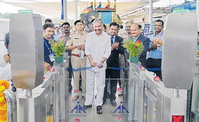 'DG Yatra' begins at Vijayawada Airport - Sakshi