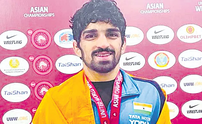 Asian Wrestling Championships 2023: Aman Sehrawat Won Gold Medal - Sakshi