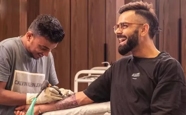 IPL 2023 Virat Kohli Gets New Tattoo Meaning Will Blow Your Mind - Sakshi