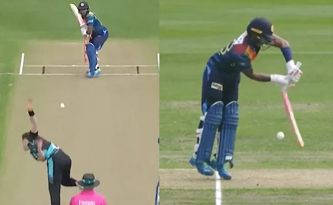 NZ Vs SL 2nd T20 Milne Breaks Nissanka Bat With Thunderbolt Video Viral - Sakshi