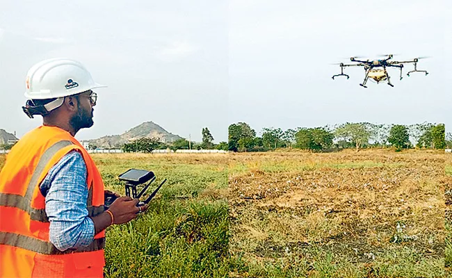 Drone Pilot For Use Of Drones In Agriculture And Other Sectors In AP - Sakshi