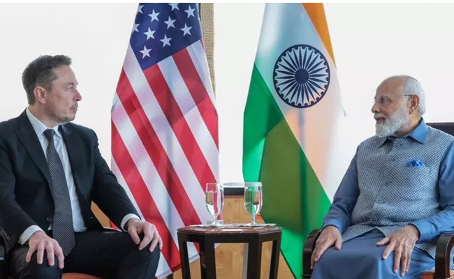 PM Modi US Visit: Elon Musk Says He Is Fan Of Modi - Sakshi