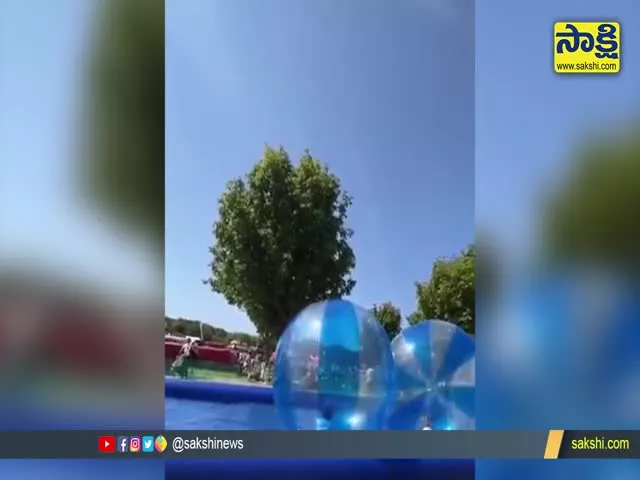 Viral Video: Child Playing In An Inflatable Ball