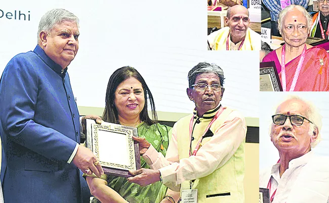Sangeet Natak Akademi Awards 2023 presented by Vice President Jagdeep Dhankhad - Sakshi