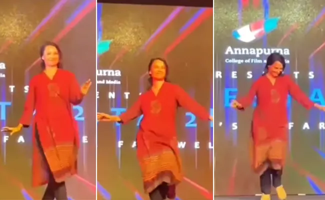 Amala Akkineni Dance For Nagarjuna Akkineni Song - Sakshi