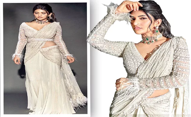Sreeleela Wear By Nitika Gujral Branded Half Saree Cost Is - Sakshi