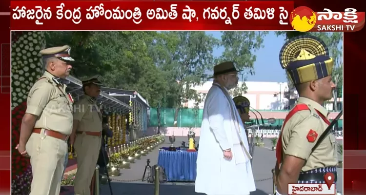 Amit Shah In Passing Out Parade At National Police Academy 