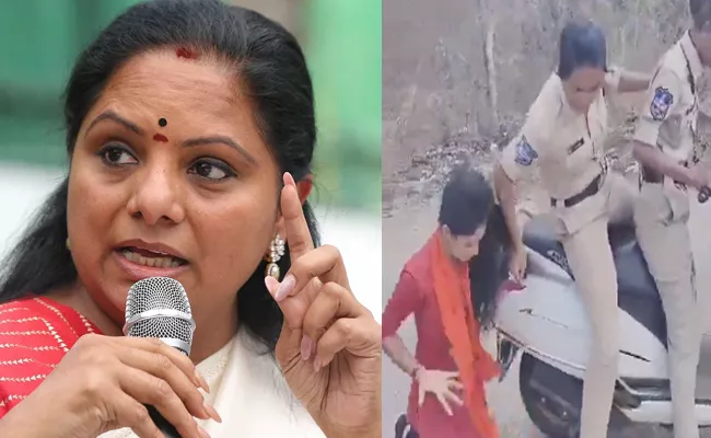 MLC Kavitha Serious On TS Police Students Issue - Sakshi