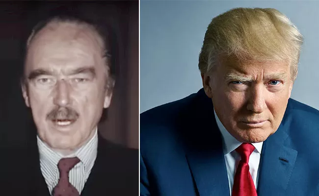 Father Fred Trump Ai Ghost Slams Son Donald Trump - Sakshi