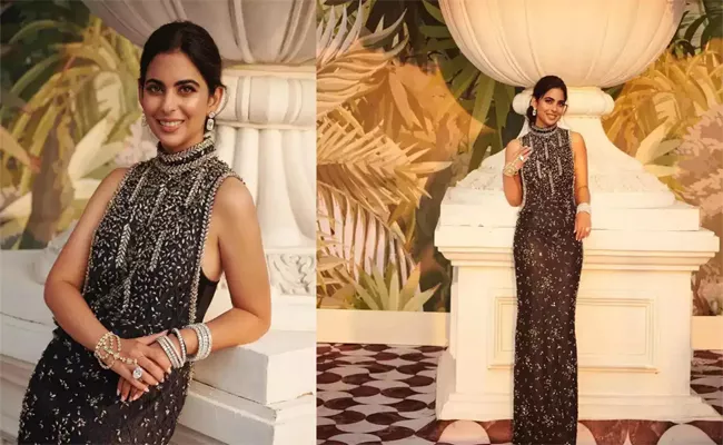 Isha Ambani Wears Black Chanel Gown At Anants Pre Wedding Bash - Sakshi