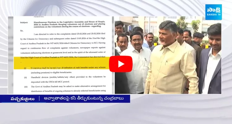 Chandrababu Complaint to Election Commission On Pension Scheme