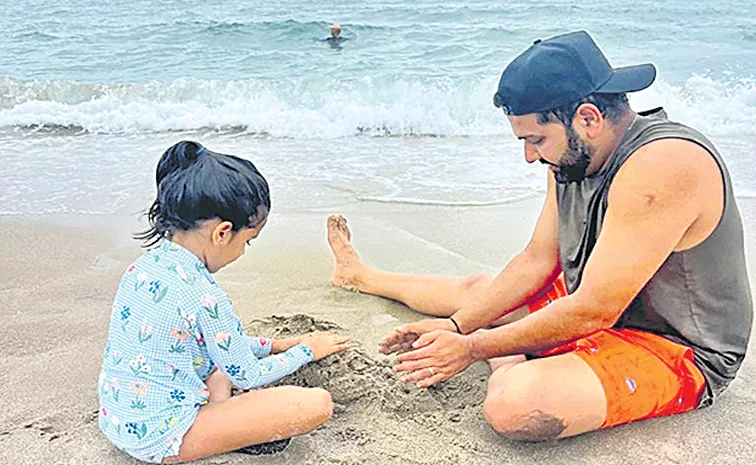 Rohit Sharmas Day Out With Daughter Samaira at the Beach