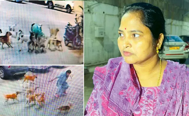Woman staves off attack by 15 stray dogs with slippers in Hyderabad