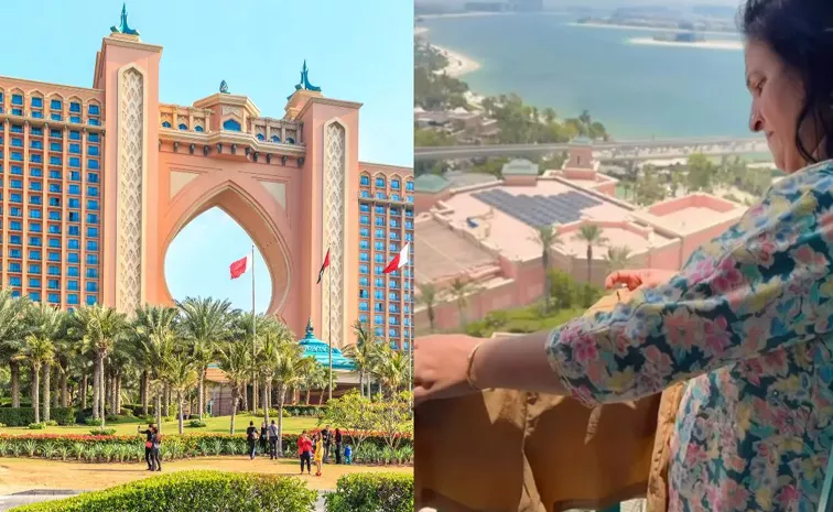 Indian mom drying clothes on Dubai Palm Atlantis balcony hotel reacts