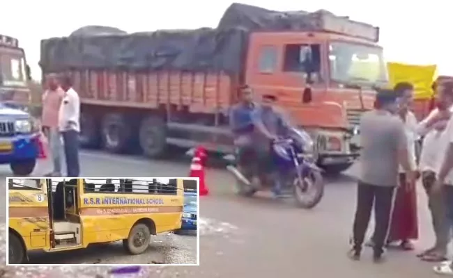 School bus collides with lorry in Nellore, 15 children injured