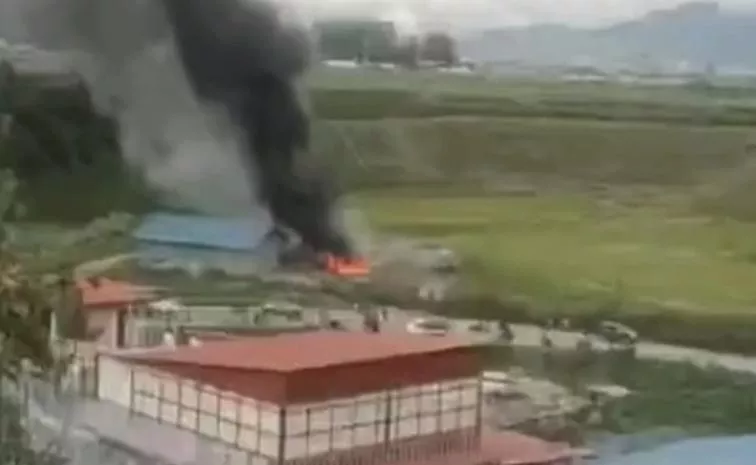 Saurya Airlines plane crashes during takeoff in Kathmandu