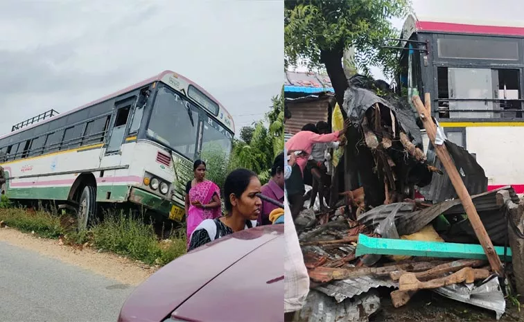 RTC BUS Accidents In Telangana Districts