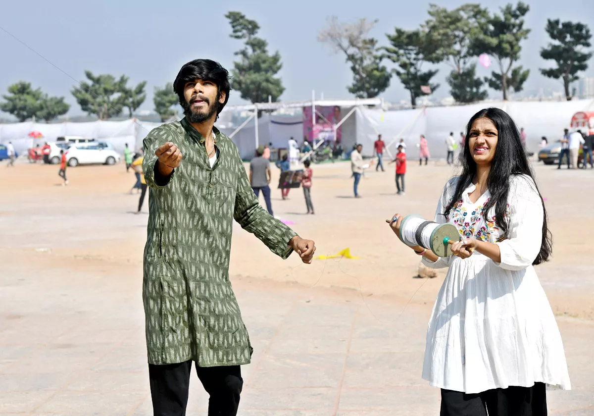 Kites Festival at Parade Grounds   - Sakshi