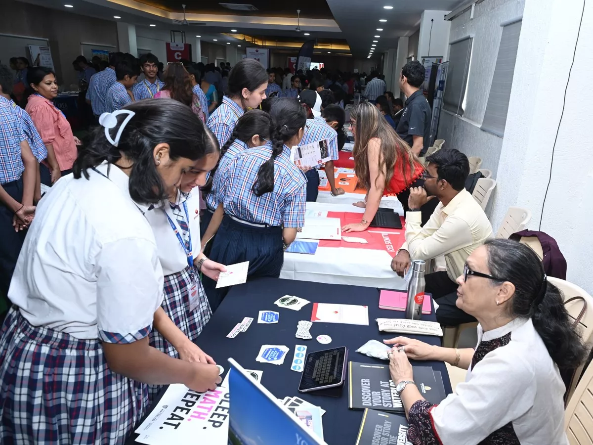Students Participated In Foreign Varsity At Madapur Career Fair