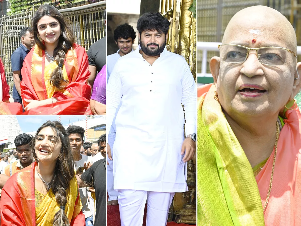 Tollywood Celebrities And Actress Sreeleela Visit Tirumala Temple Photos 