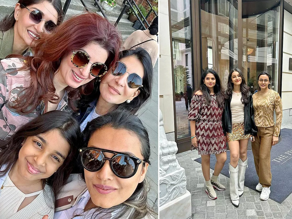 superstar Mahesh family Namrata Shirdokar with Sitara and Gautam amazing pics goes viral 