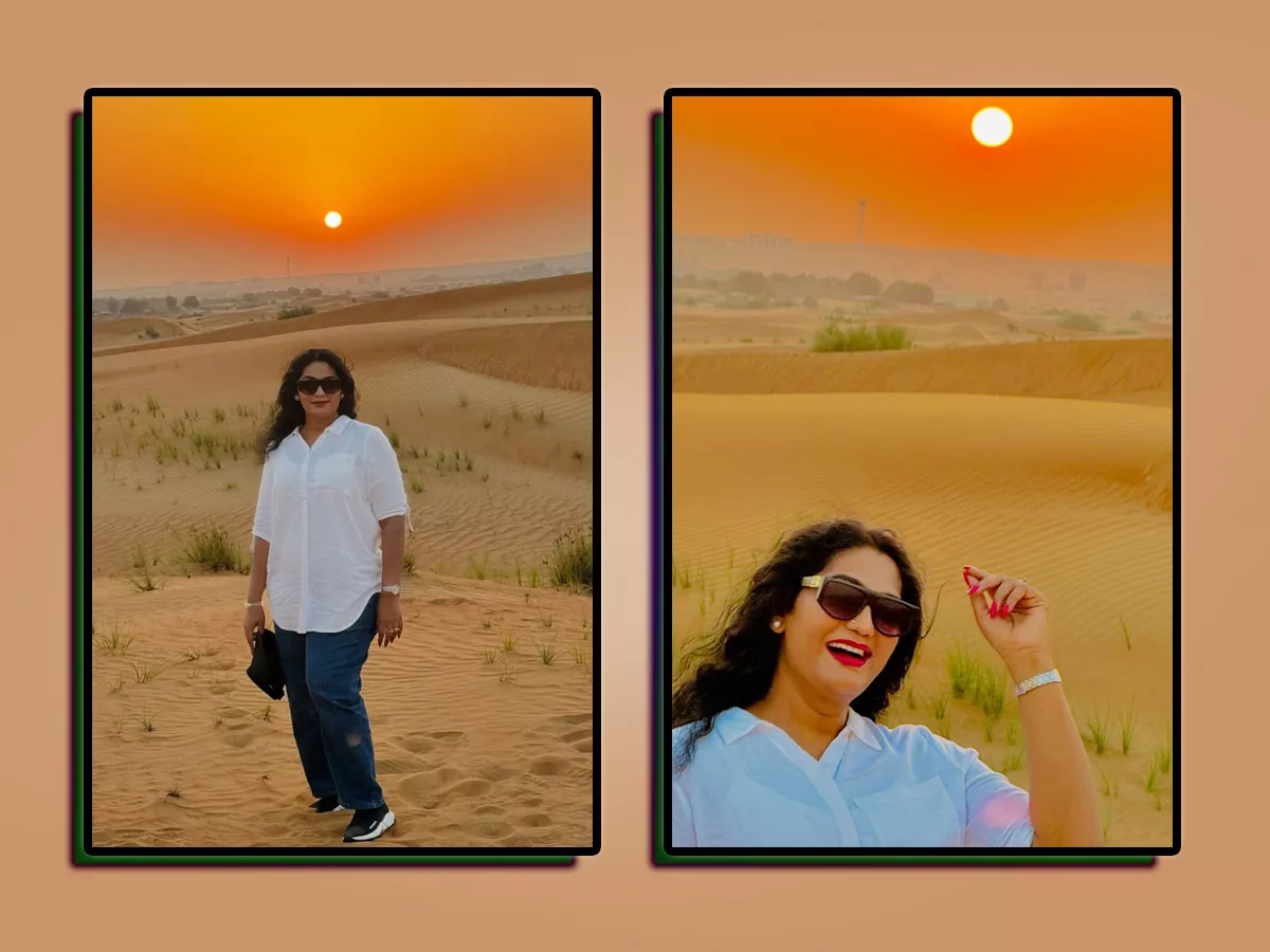 Actress Shyamala Devi Vacation In Dubai Photos Viral